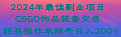 2024年最佳副业项目 CSGO饰品装备交易 轻易操作单账号日入200+-策里行间