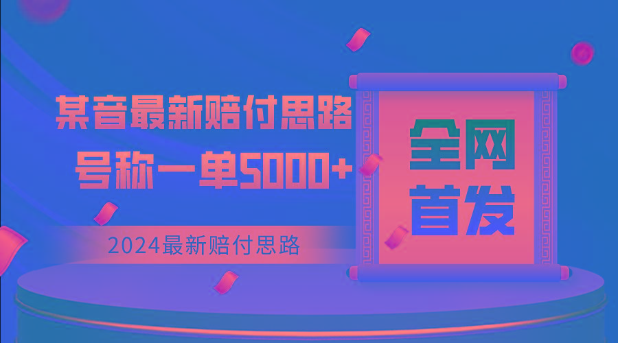 全网首发，2024最新某音赔付思路，号称一单收益5000+-策里行间