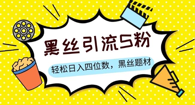 S粉变现，轻松日入四位数，黑丝题材+情感话术【揭秘】-策里行间