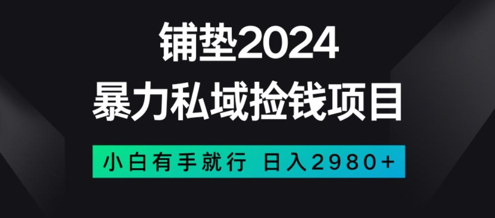 暴力私域捡钱项目，小白无脑操作，日入2980【揭秘】-策里行间