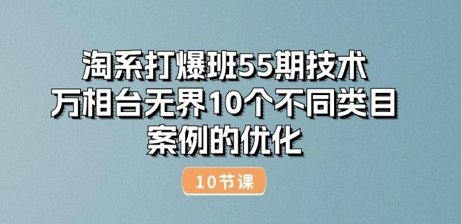 淘系打爆班55期技术：万相台无界10个不同类目案例的优化(10节)-策里行间