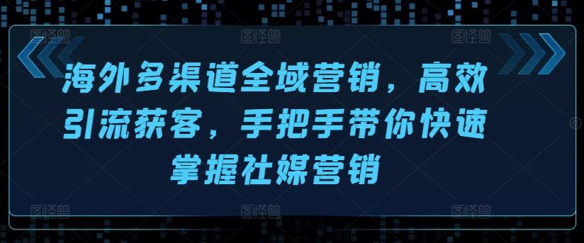 海外多渠道全域营销，高效引流获客，手把手带你快速掌握社媒营销-策里行间