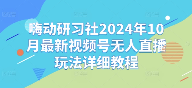 嗨动研习社2024年10月最新视频号无人直播玩法详细教程-策里行间