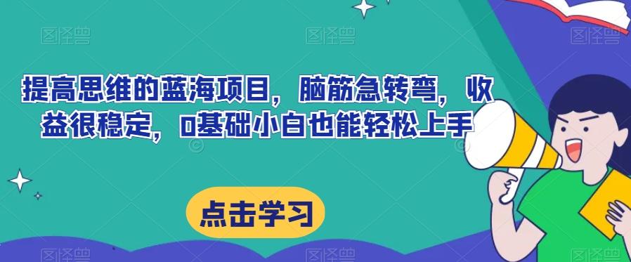 提高思维的蓝海项目，脑筋急转弯，收益很稳定，0基础小白也能轻松上手-策里行间
