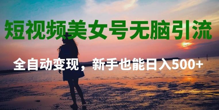 短视频美女号无脑引流，全自动变现，新手也能日入500+-策里行间