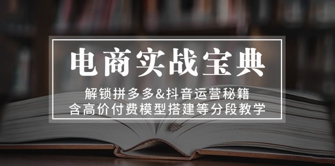 电商实战宝典 解锁拼多多&抖音运营秘籍 含高价付费模型搭建等分段教学-策里行间