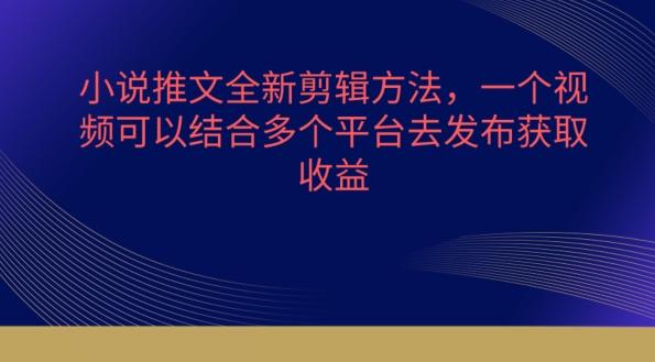 小说推文全新剪辑方法，一个视频可以结合多个平台去发布获取【揭秘】-策里行间