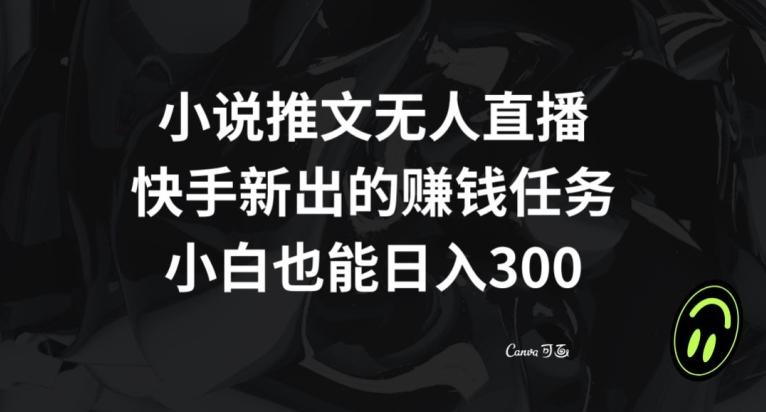 小说推文无人直播，快手新出的赚钱任务，小白也能日入300+【揭秘】-策里行间
