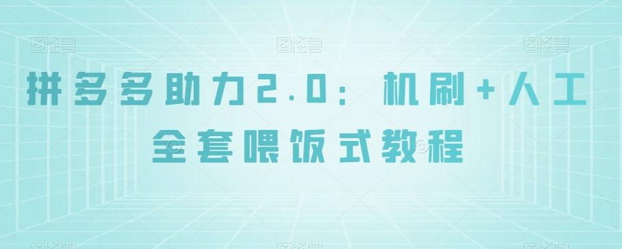 拼多多助力2.0：机刷+人工全套喂饭式教程【揭秘】-策里行间
