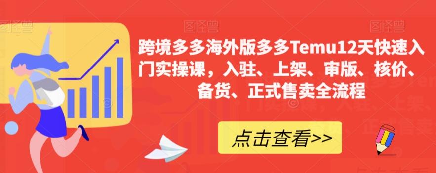 跨境多多海外版多多Temu12天快速入门实操课，入驻、上架、审版、核价、备货、正式售卖全流程-策里行间