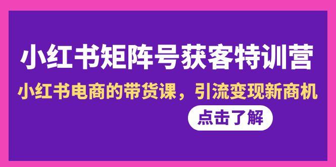 小红书-矩阵号获客特训营-第10期，小红书电商的带货课，引流变现新商机-策里行间