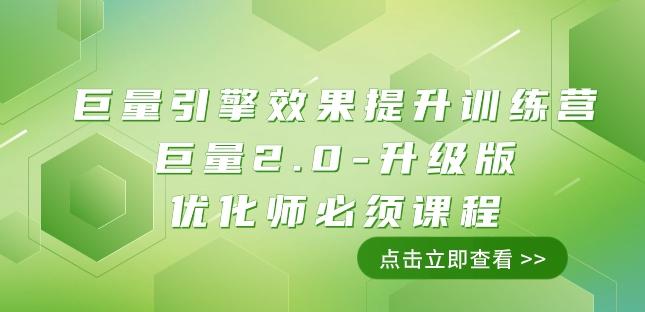 巨量引擎·效果提升训练营：巨量2.0-升级版，优化师必须课程（111节课）-策里行间