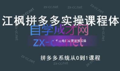 江枫老师·拼多多实操课程-策里行间