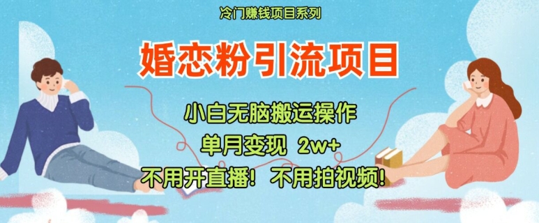 小红书婚恋粉引流，不用开直播，不用拍视频，不用做交付【揭秘】-策里行间