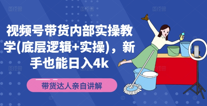 视频号带货内部实操教学(底层逻辑+实操)，新手也能日入4k-策里行间