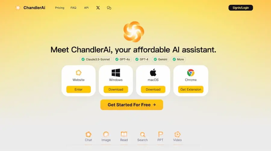 ChandlerAi｜综合性人工智能助手平台 提供多种AI服务-策里行间