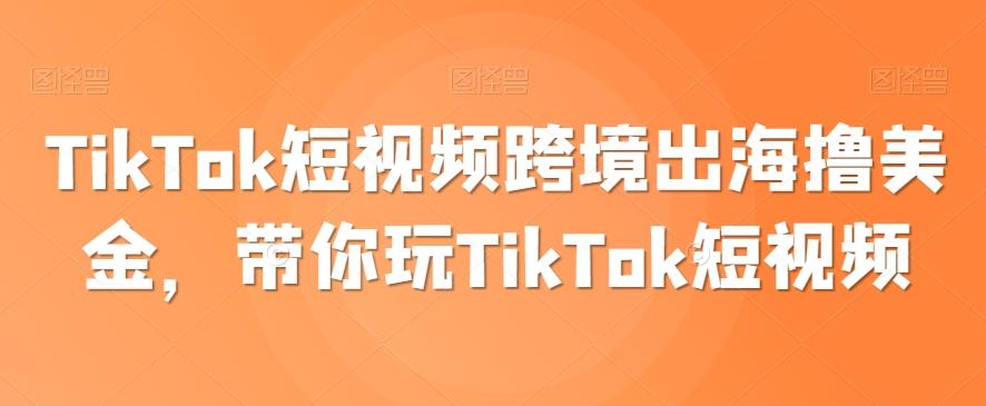 TikTok短视频跨境出海撸美金，带你玩TikTok短视频-策里行间