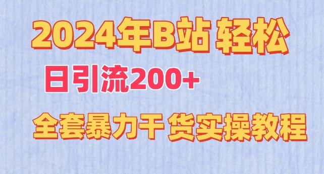 2024年B站轻松日引流200+的全套暴力干货实操教程【揭秘】-策里行间