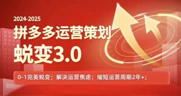 2024-2025拼多多运营策略蜕变3.0，0~1完美蜕变，解决信息焦虑-策里行间