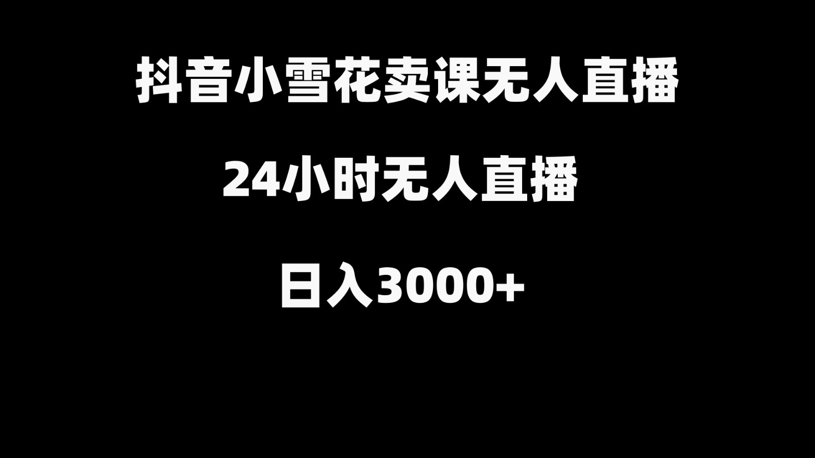 抖音小雪花卖缝补收纳教学视频课程，无人直播日入3000+-策里行间