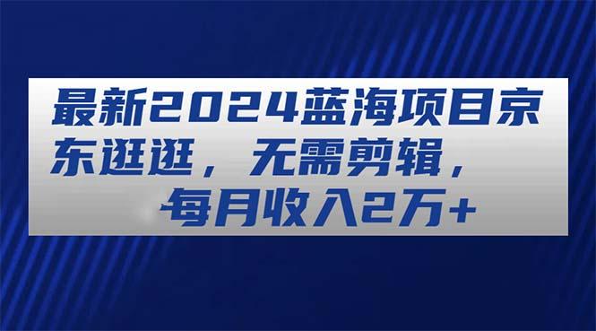 最新2024蓝海项目京东逛逛，无需剪辑，每月收入2万+-策里行间