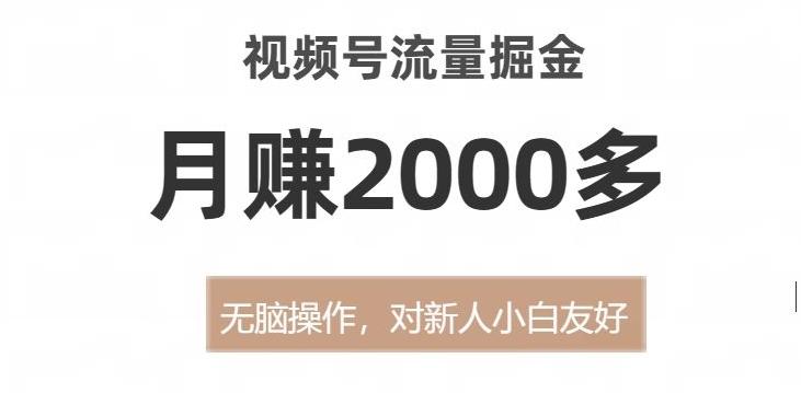 视频号流量掘金，无脑操作，对新人小白友好，月赚2000多【揭秘】-策里行间