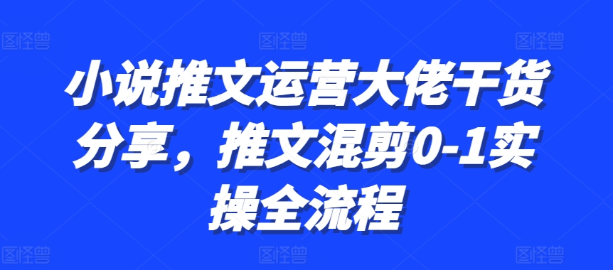小说推文运营大佬干货分享，推文混剪0-1实操全流程-策里行间
