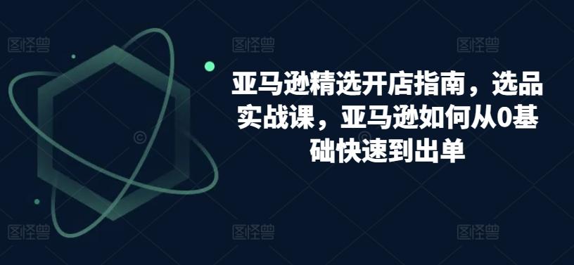 亚马逊精选开店指南，选品实战课，亚马逊如何从0基础快速到出单-策里行间