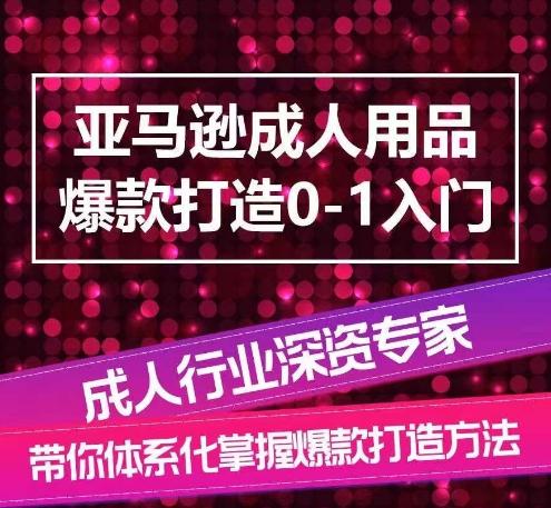亚马逊成人用品爆款打造0-1入门，系统化讲解亚马逊成人用品爆款打造的流程-策里行间