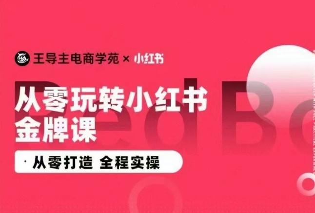 王导主·小红书电商运营实操课，​从零打造  全程实操-策里行间