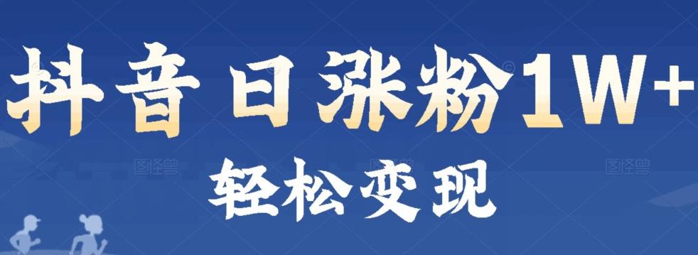 首发抖音新赛道日涨粉1W+轻松变现-策里行间