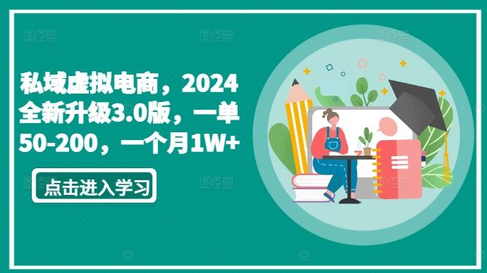 私域虚拟电商，2024全新升级3.0版，一单50-200，一个月1W+【揭秘】-策里行间