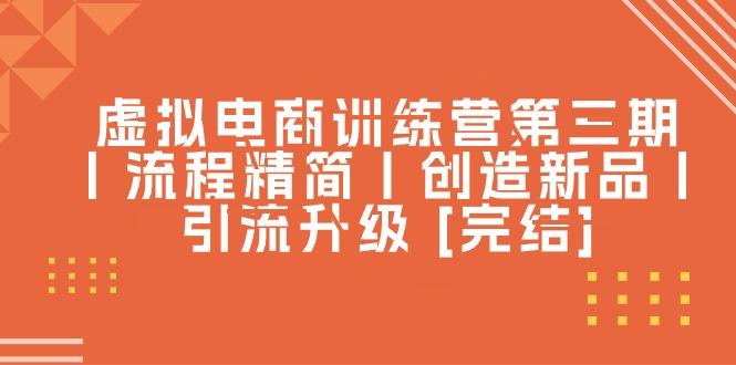 虚拟电商训练营第三期丨流程精简丨创造新品丨引流升级 [完结]-策里行间