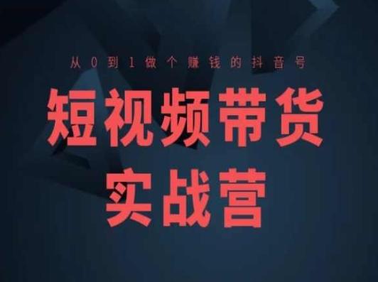 短视频带货实战营(高阶课)，从0到1做个赚钱的抖音号-策里行间