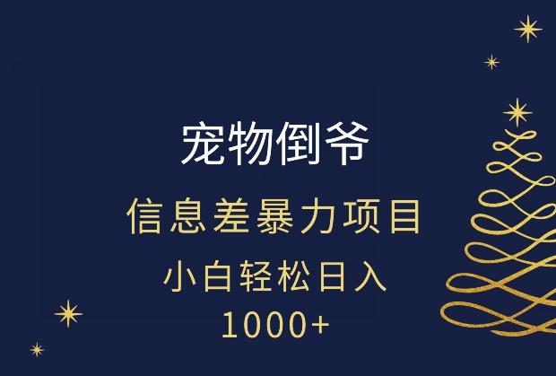 宠物倒爷，暴利的信息差项目，足不出户就有客户，年轻人都喜欢宠物！-策里行间