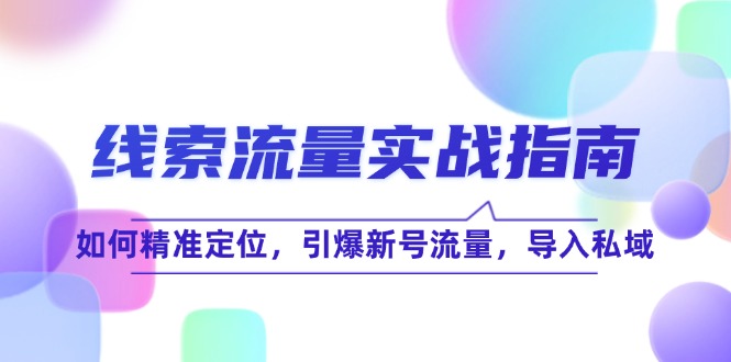 线 索 流 量-实战指南：如何精准定位，引爆新号流量，导入私域-策里行间