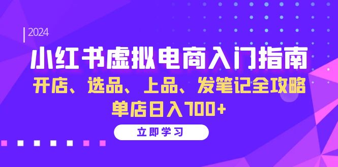 小红书虚拟电商入门指南：开店、选品、上品、发笔记全攻略 单店日入700+-策里行间