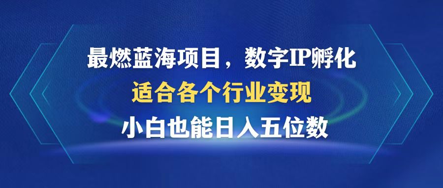 最燃蓝海项目  数字IP孵化  适合各个行业变现  小白也能日入5位数-策里行间