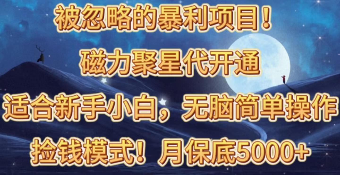 被忽略的暴利项目！磁力聚星代开通捡钱模式，轻松月入五六千-策里行间