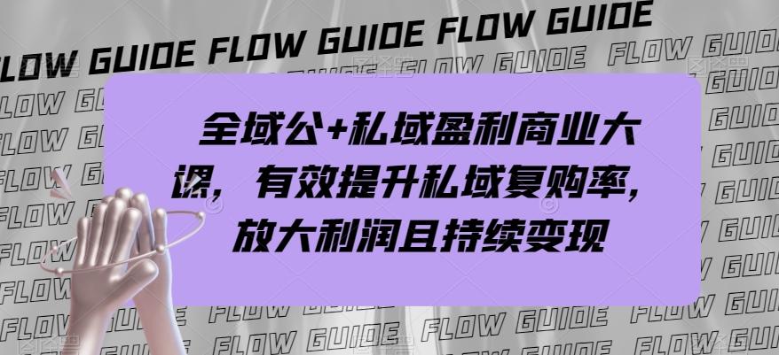 全域公+私域盈利商业大课，有效提升私域复购率，放大利润且持续变现-策里行间