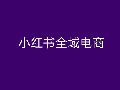 小红书全域电商，小红书电商教程-策里行间