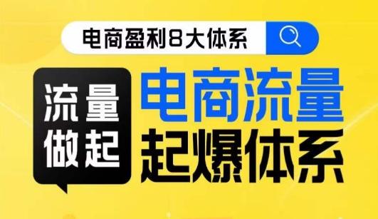 8大体系流量篇·流量做起，电商流量起爆体系线上课-策里行间