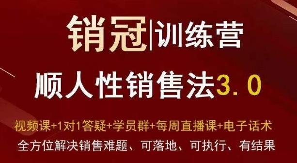 爆款！销冠训练营3.0之顺人性销售法，全方位解决销售难题、可落地、可执行、有结果-策里行间