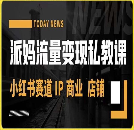 派妈流量变现私教课，小红书赛道IP  商业  店铺 -策里行间
