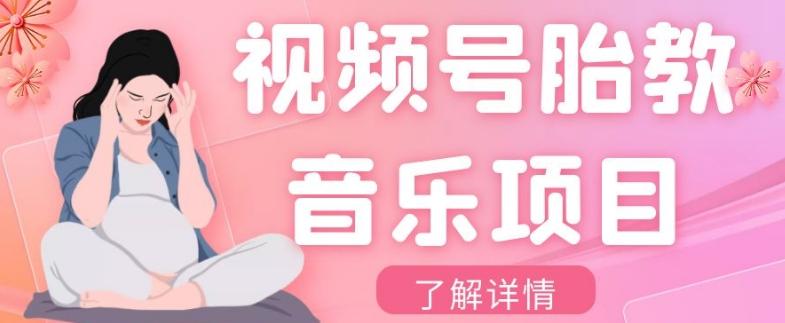 视频号胎教音乐项目，操作简单，0成本利润自己定，单日300+-策里行间
