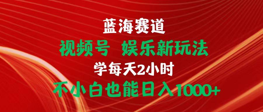 蓝海赛道视频号 娱乐新玩法每天2小时小白也能日入1000+-策里行间