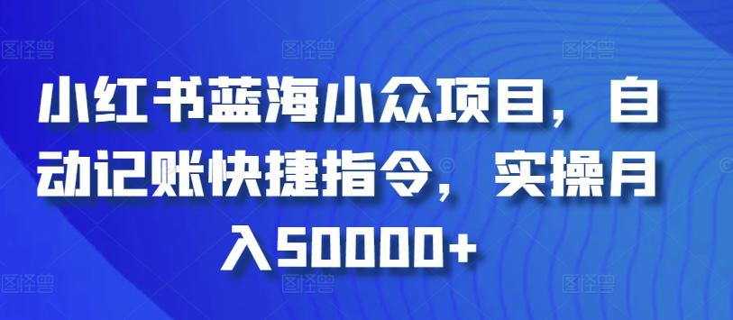 小红书蓝海小众项目，自动记账快捷指令，实操月入50000+【揭秘】-策里行间