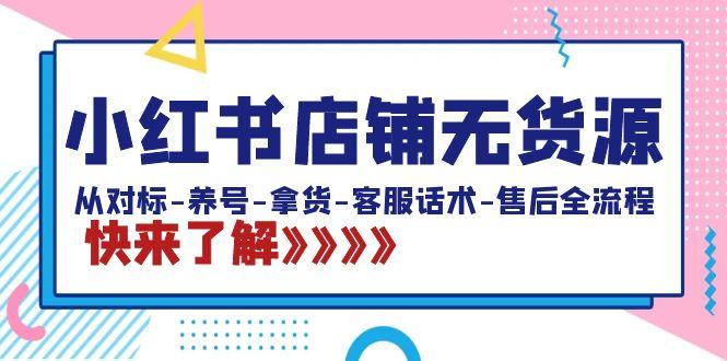 小红书店铺无货源：从对标-养号-拿货-客服话术-售后全流程(20节课)-策里行间