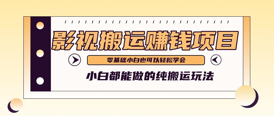 手把手教你操作影视搬运项目，小白都能做零基础也能赚钱-策里行间