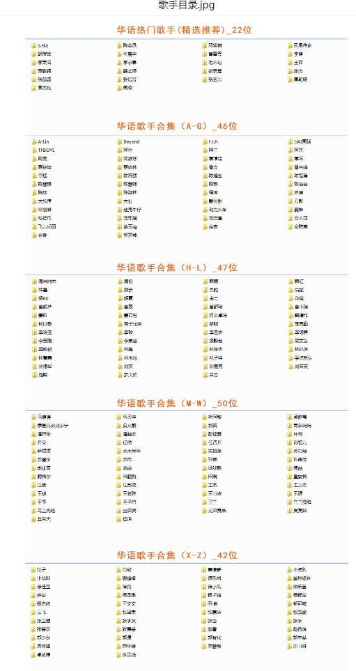 【音乐】歌手合集（100多位歌手合集）-策里行间